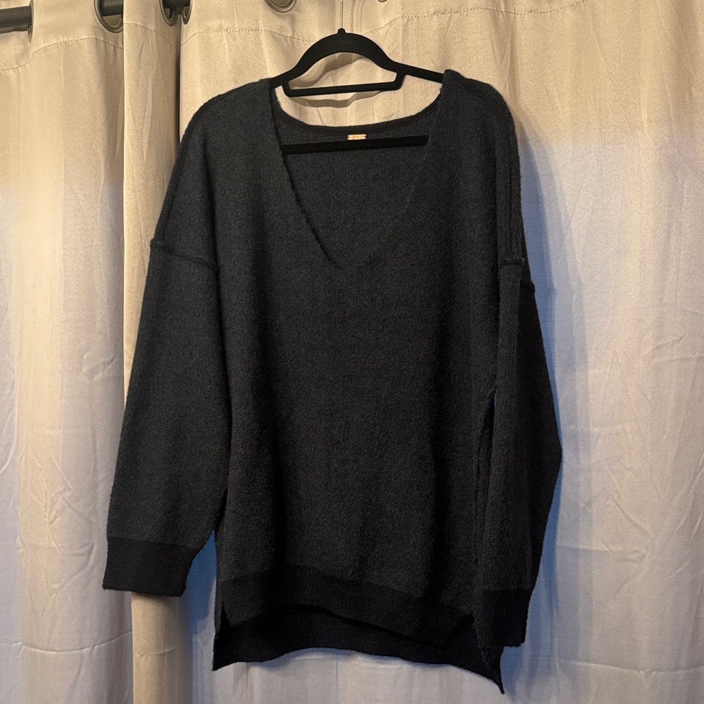Free People Charcoal Knit Sweater